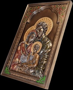 Jomfru Maria Josef Jesus ikon